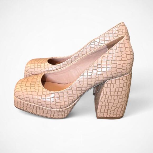 Katy Perry “The Uplift” Croc-Embossed Platform Block Heel Pumps  / Size 6 - Picture 2 of 8